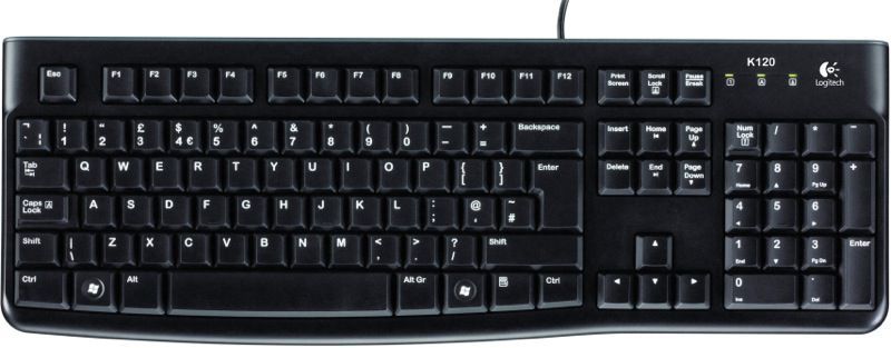 Logitech K120 Wired Keyboard - Black