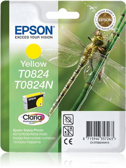 Epson T0824 Yellow Claria Ink Cartridge