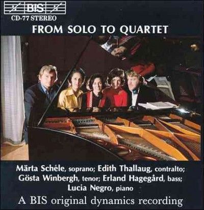 From Solo to Quartet (Negro, Hagegard, Winbergh, Thallaug) (CD / Album)