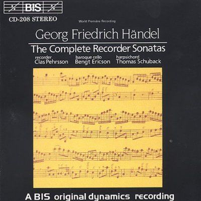 Complete Recorder Sonatas, The (Schuback, Ericson, Pehrsson) (CD / Album)