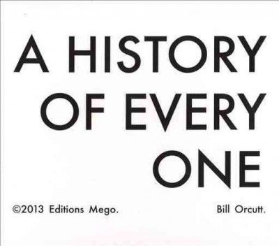 Bill Orcutt - History Of Every One (CD)