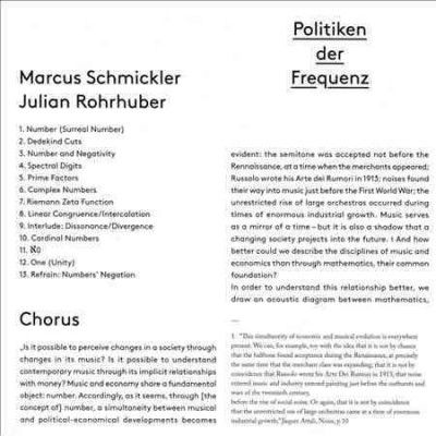 Marcus Schmickler - Politiken Der Frequenz (CD)