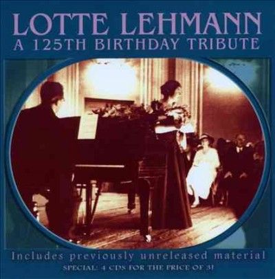 Various - Lotte Lehmann: 125th Birthday Tribute (CD)