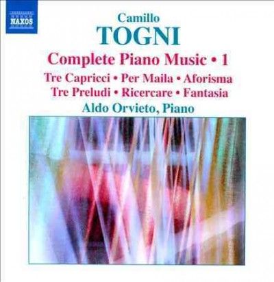 Aldo Orvieto - Togni: Complete Piano Music Vol 1 (CD)