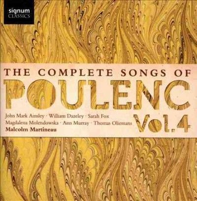 Thomas Oliemans - Complete Songs Of Poulenc Vol 4 (CD)