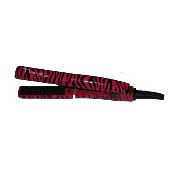 Ti Style Pro Mini Iron Detailer - Hot Pink Zebra