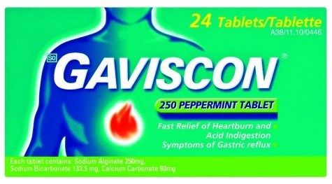 Gaviscon 24 s, Acid Reflux, Heartburn Medication, Tablets, Peppermint