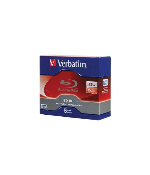 Verbatim Blu-ray BD-RE SL(2X) 25GB - 5 Pack Jewel Case