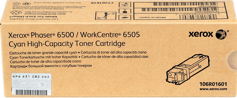 Xerox Phaser 6500 Cyan High Capacity Laser Toner Cartridge (106R01601)