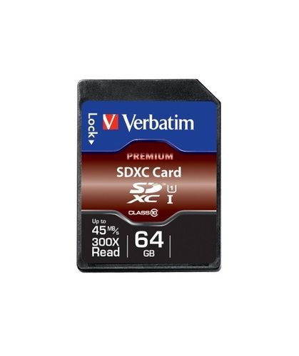 Verbatim 64GB Premium 300x SDXC Card Up to 45MB/sec