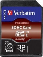 Verbatim 32GB Premium 300x SDHC Card Up to 45MB/sec