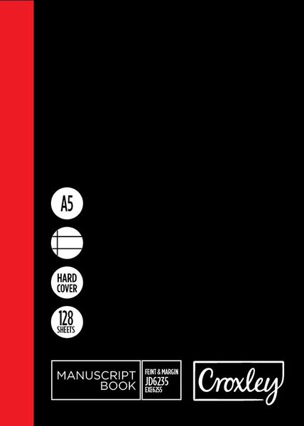 Croxley JD6235 128 Page A5 F&amp;M Manuscript Book (10 Pack)