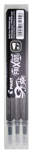 Pilot Frixion Ball/Clicker Erasable Pen Refills - 0.7mm Black (3 Pack)
