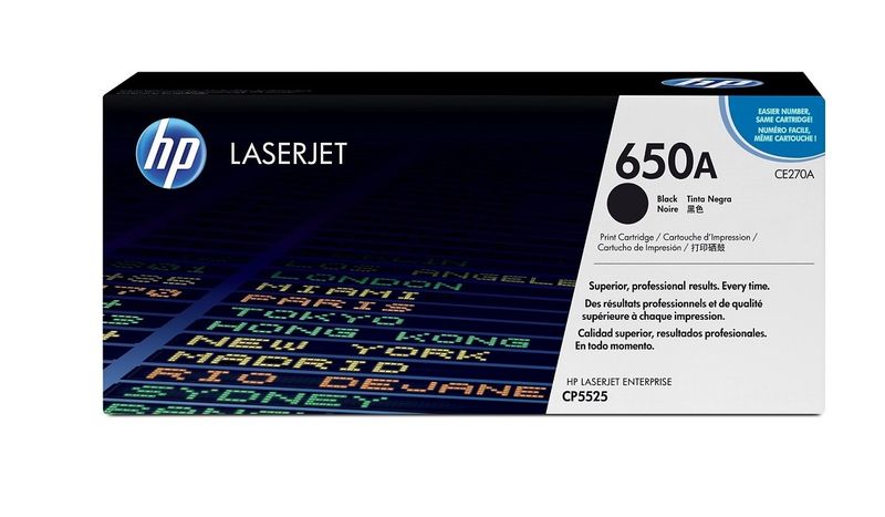 HP 650A Black LaserJet Toner Cartridge