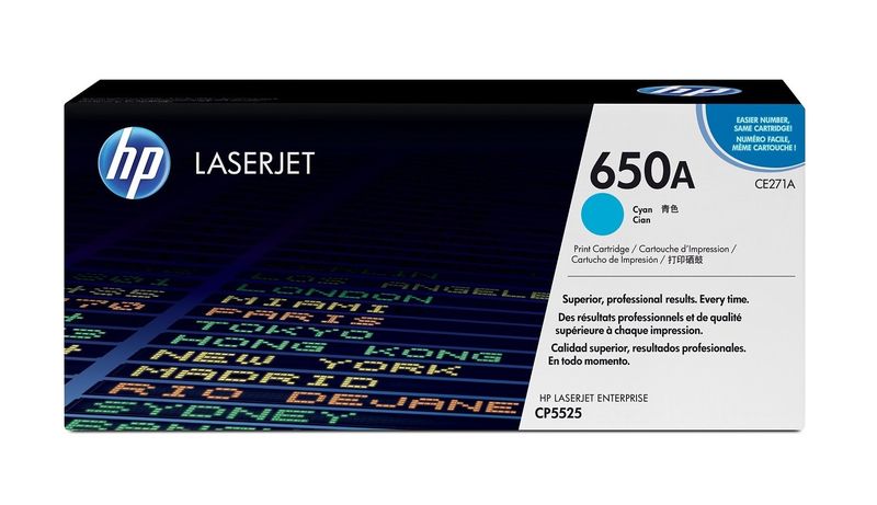 HP 650A Cyan LaserJet Toner Cartridge