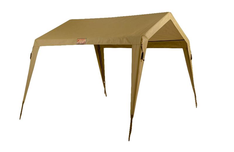 Bushtec Gold Range Canvas 6 Person Gazebo - Khaki