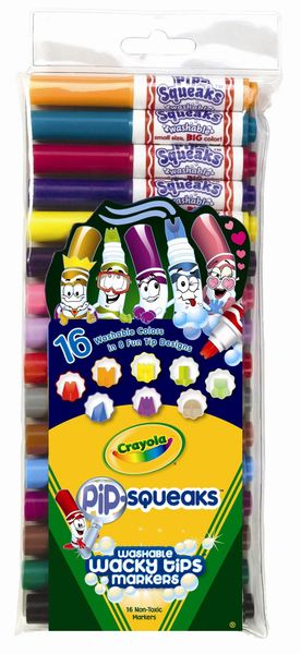Crayola Pipsqueak Wacky Tips - 16 Piece