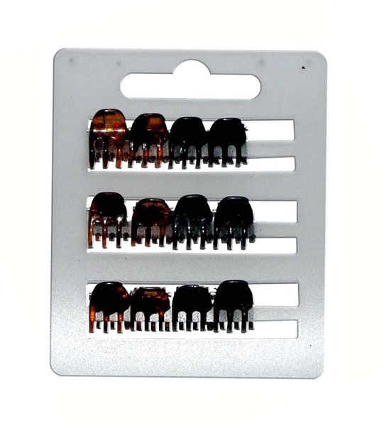 Chic Mini Hair Clip Clamp 12 Pack - Assorted Colours