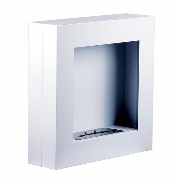 1green Wall Mounted Bio-Ethanol Fireplace - White