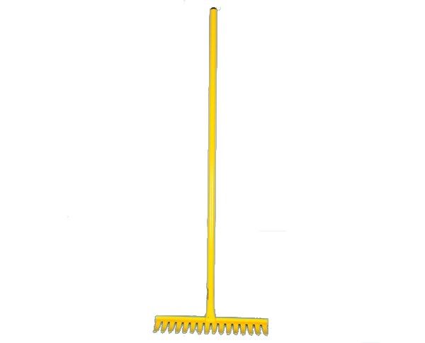 Lasher - 16 Tooth Garden Rake - Yellow