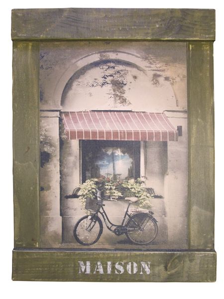 Maison Canvas - Medium French Cafe - Bicycle (670mm x 440mm)