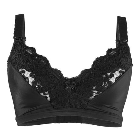 Carriwell Lace Bra for Breastfeeding Black