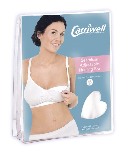 Carriwell - Seamless Adjustable Nursing Bra - White