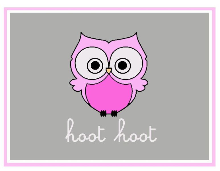 HappiNest Baby Girl Owl Hoot Canvas