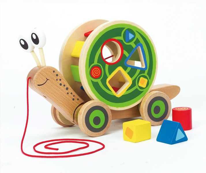 Hape Pull And Play Shape Sorter Snail