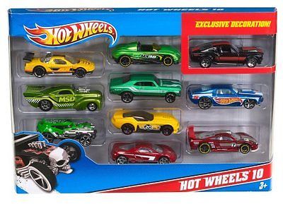 10 pack hot wheels cars