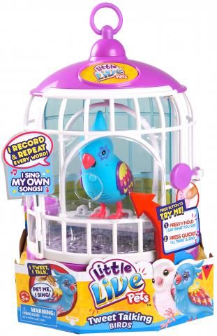 Little Live Pets Birds And Cage - Funky Feathers