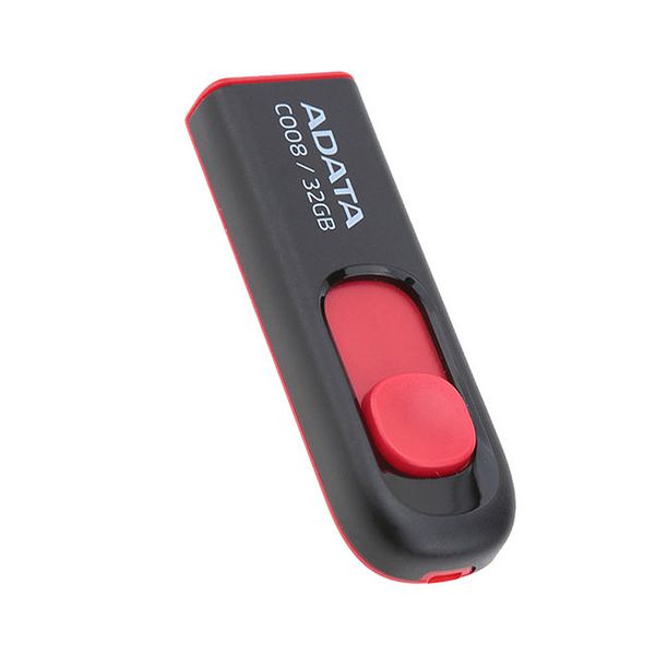 ADATA C008 32GB USB 2.0 Flash Drive - Black/Red