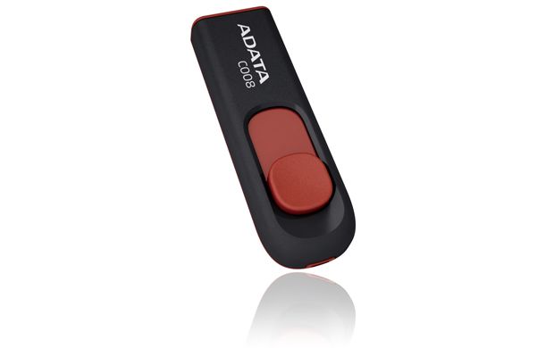 Adata 64GB AC008 USB 2.0 Flash Drive - Black and Red