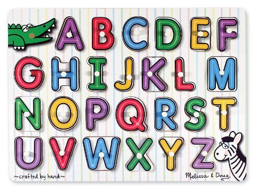 Melissa &amp; Doug See-Inside Alphabet Peg Puzzle - 26 Pieces