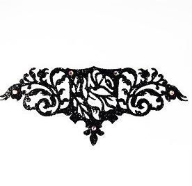 Black Lace Skin Jewellery: Black Sparkle Collection - Romantic - Without Crystals