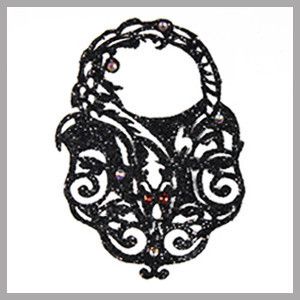 Black Lace Skin Jewellery: Black Sparkle Collection - Reckless - Without Crystals