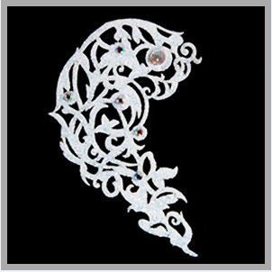 Black Lace Skin Jewellery: Bridal Collection - Flirtatious - Champagne - Without Crystals