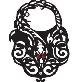 Black Lace Skin Jewellery: Matte Black Collection - Reckless - Without Crystals