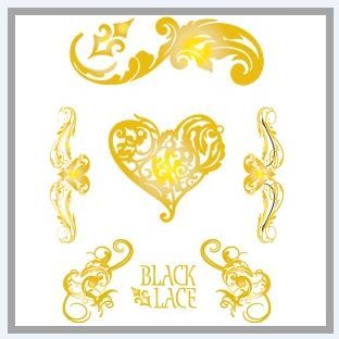 Black Lace Skin Jewellery: Metallic Collection - Passionate Metallic - Silver