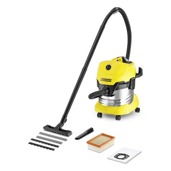 Kärcher WD 4 Premium Wet &amp; Dry Vacuum, 1000W, 20L, blower, 2.2m hose