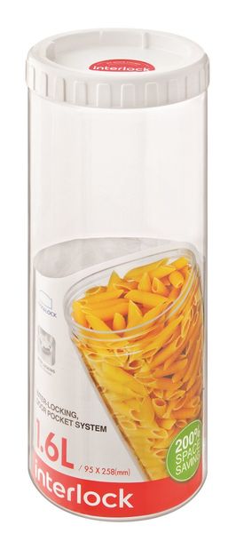 Lock &amp; Lock - Container and Interlock Lid - White - 1.6 Litre