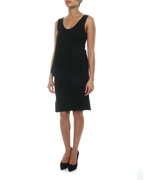 Slick Moda Layered Dress in Black
