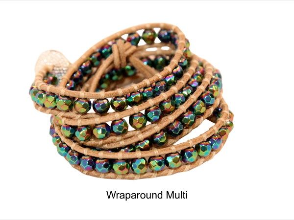 Quirky Wraparound Bracelets In The Style Of Chan Luu - Multi-Colour