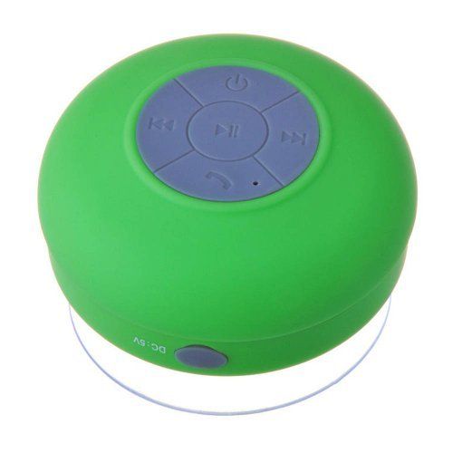 Waterproof Bluetooth Shower Speaker with Microphone - Green