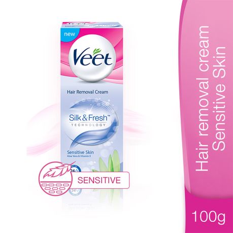 Veet 100ml, Hair Removal Lotion, Depilatory Cream, Sensitive Skin | Buy  Online in South Africa 