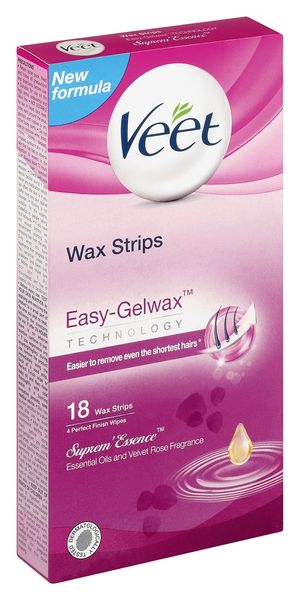 Veet Wax Strips Supreme Essence 18's