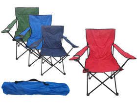 AEC Foldable Steel Frame Camping Chair - Red