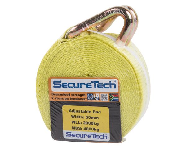 Securetech - AE-01229 - 9m - 50mm Adjustable End 4000kg with J-Hook