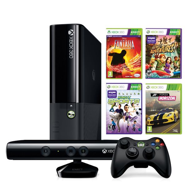 Xbox 360 500GB Kinect + 4 Games Bundle