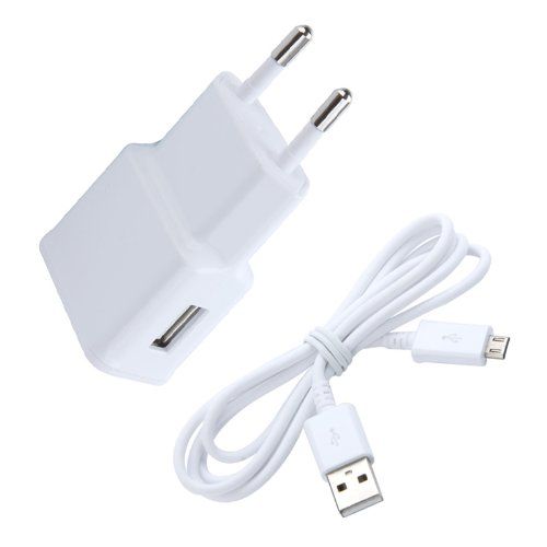 Micro USB Charging Adapter Compatible with Samsung &amp; Huawei CHA086 White